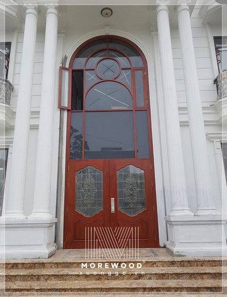 CỬA ĐẠI HỘI THÔNG TẦNG GỖ TỰ NHIÊN HƯƠNG ĐÁ CHO BIỆT THỰ - CG14