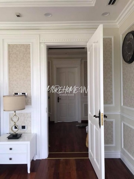 CỬA GỖ PHÒNG NGỦ SƠN TRẮNG- CG27