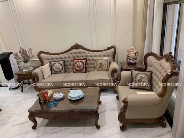 SOFA SF6 - Bộ Sofa bàn trà tân cổ điển