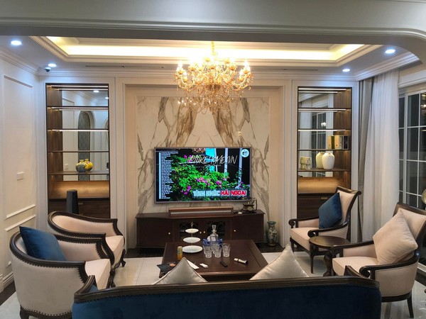 SOFA SF10 - Bộ Sofa bàn trà tân cổ điển cho biệt thự