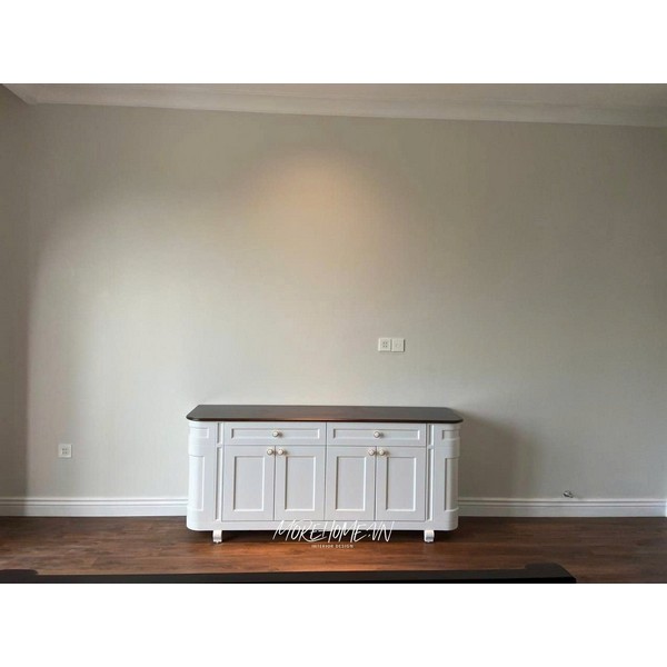 KỆ TIVI BẰNG GỖ TỰ NHIÊN MÀU TRẮNG - KTV35